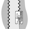 Husqvarna Viking - Piedino trasparente con lamella centrale cod. 413058445 - immagine 2