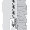 Husqvarna Viking - Piedino trasparente con lamella laterale cod. 920624096 (già 413058345) - immagine 2